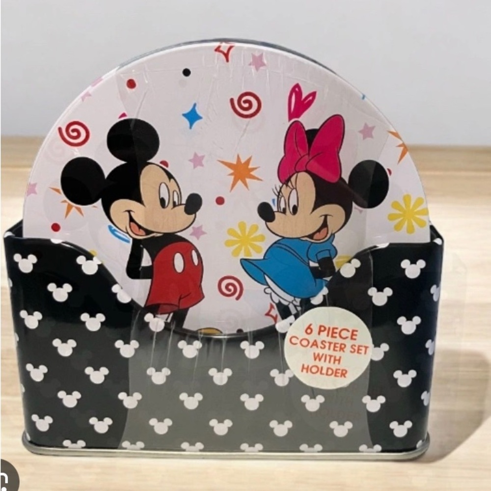 Disney Mickey and Minnie 6pc Coaster Set